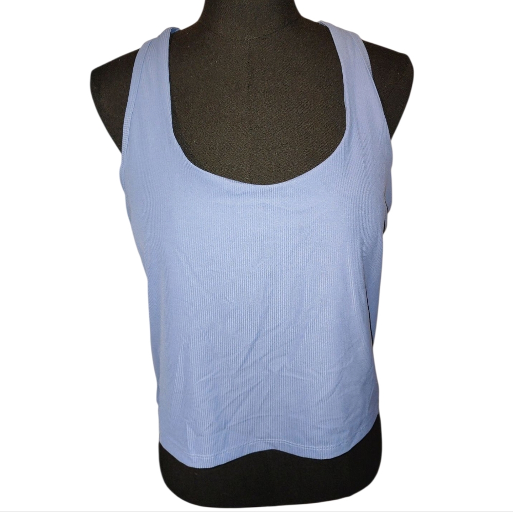All in Motion Blue Crop Tank Top Sleeveless